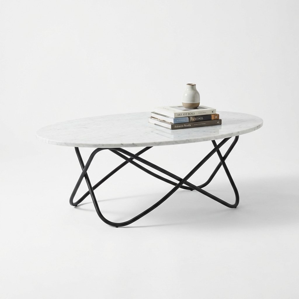 Isabey White Marble Coffee Table